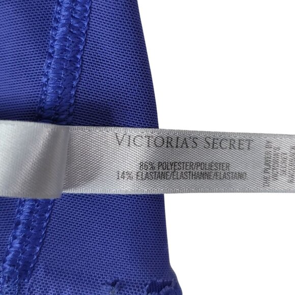 Victoria's Secret VSX Player Sport Bra Blue Large Full Coverage Racerback READ - Picture 9 of 11